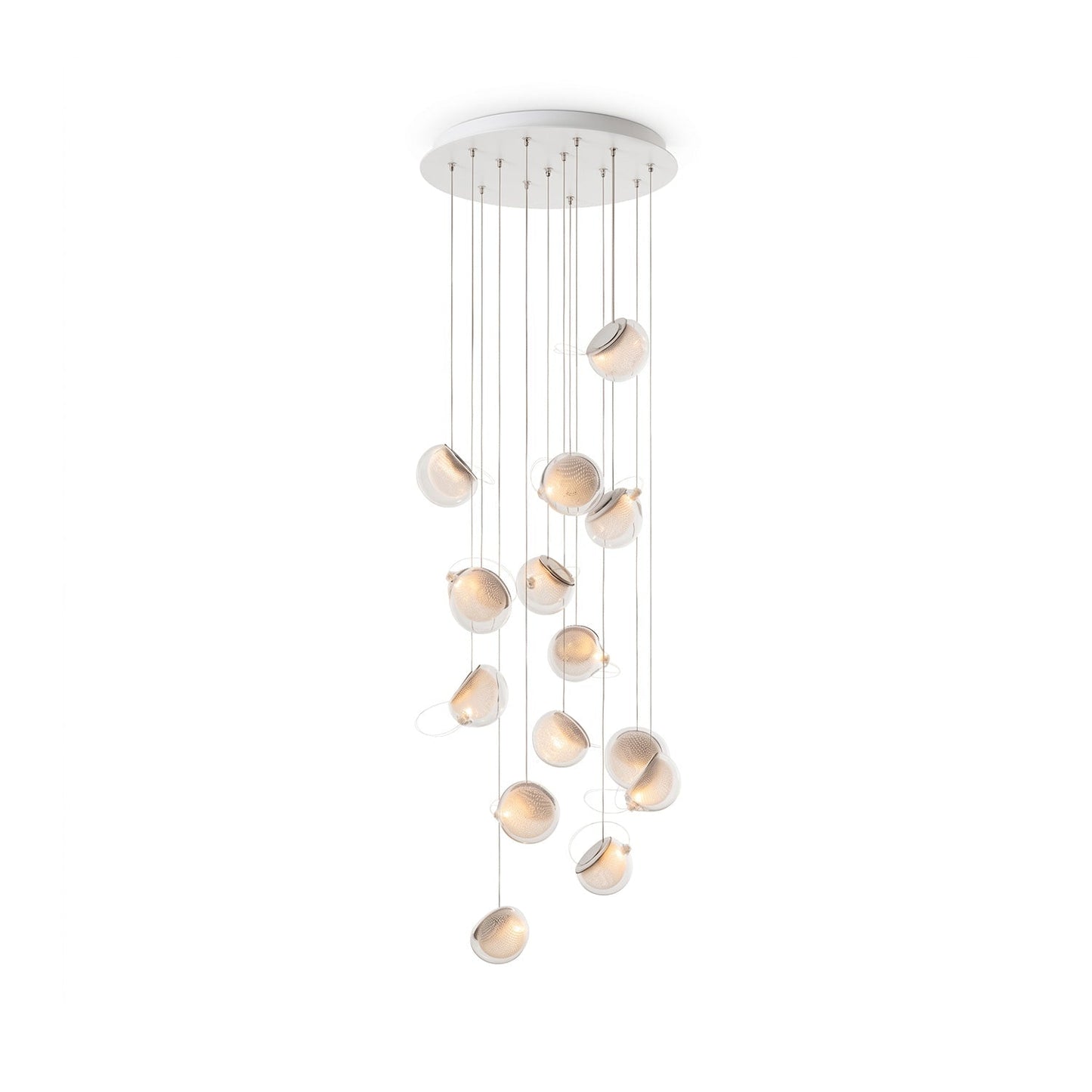 Mesh Glass Cluster Chandelier