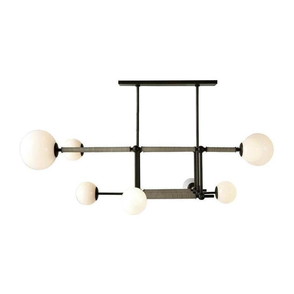 Calderon Leather Grid Chandelier