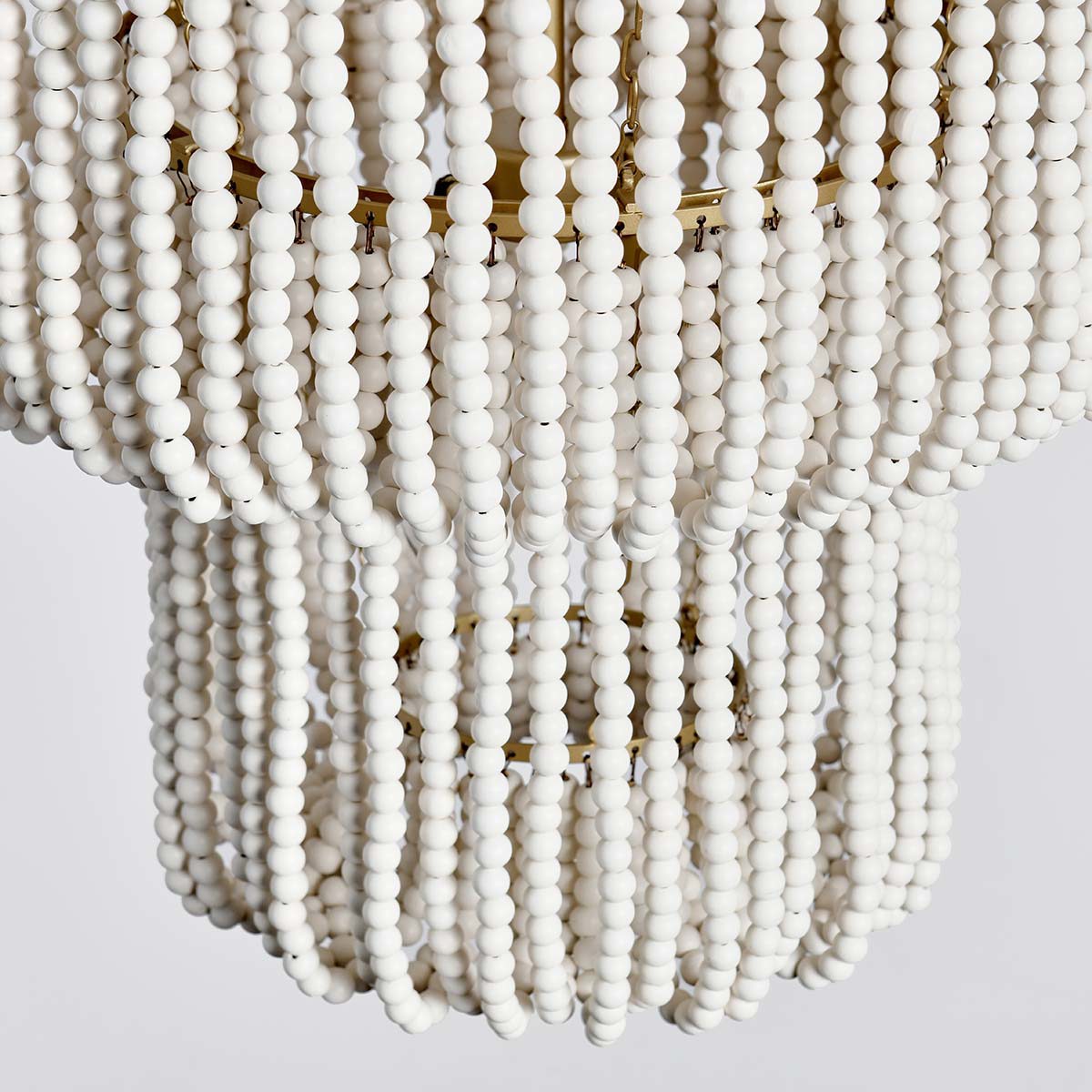 Elowen White Beaded Chandelier
