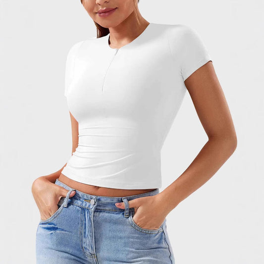 Half-Zip Slim Fit Active Top