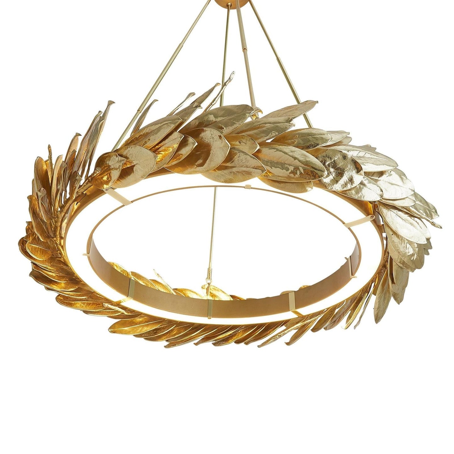 Laurentine Cast Brass Wreath Chandelier