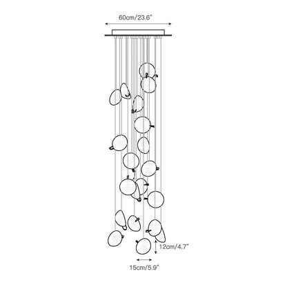 Mesh Glass Cluster Chandelier