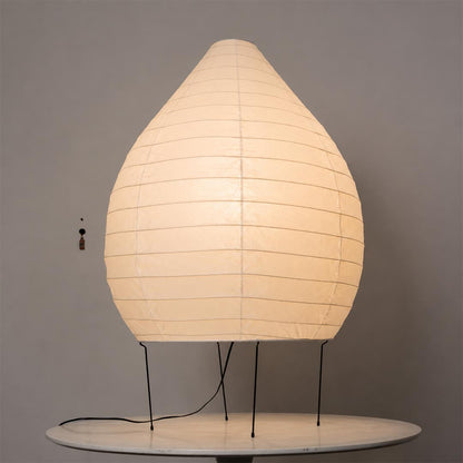Akari 23N Washi Paper Pear-Shape Sculptural Floor Lamp