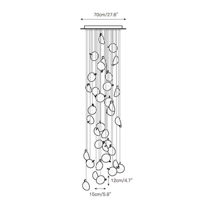 Mesh Glass Cluster Chandelier