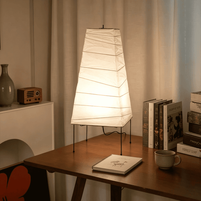 Akari 4N Washi Paper Slim Iron Frame Table Lamp