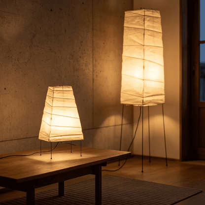 Akari 4N Washi Paper Slim Iron Frame Table Lamp
