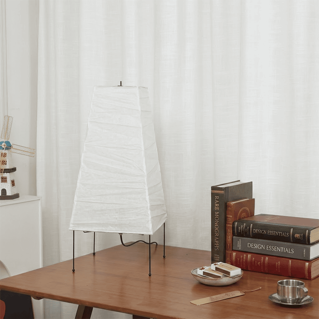 Akari 4N Washi Paper Slim Iron Frame Table Lamp
