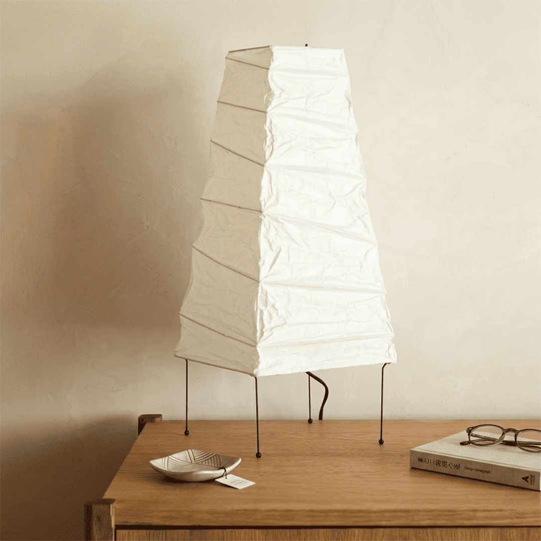 Akari 4N Washi Paper Slim Iron Frame Table Lamp