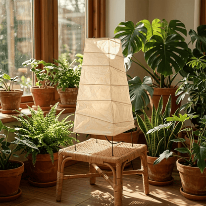 Akari 4N Washi Paper Slim Iron Frame Table Lamp