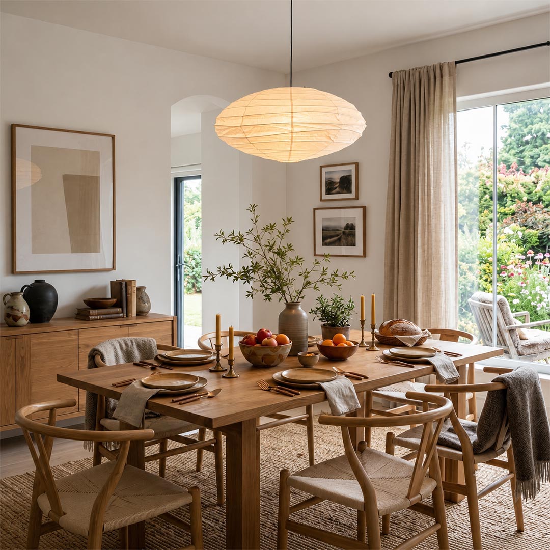 Akari EN Series Washi Paper Pendant Light