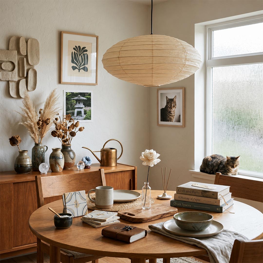 Akari EN Series Washi Paper Pendant Light