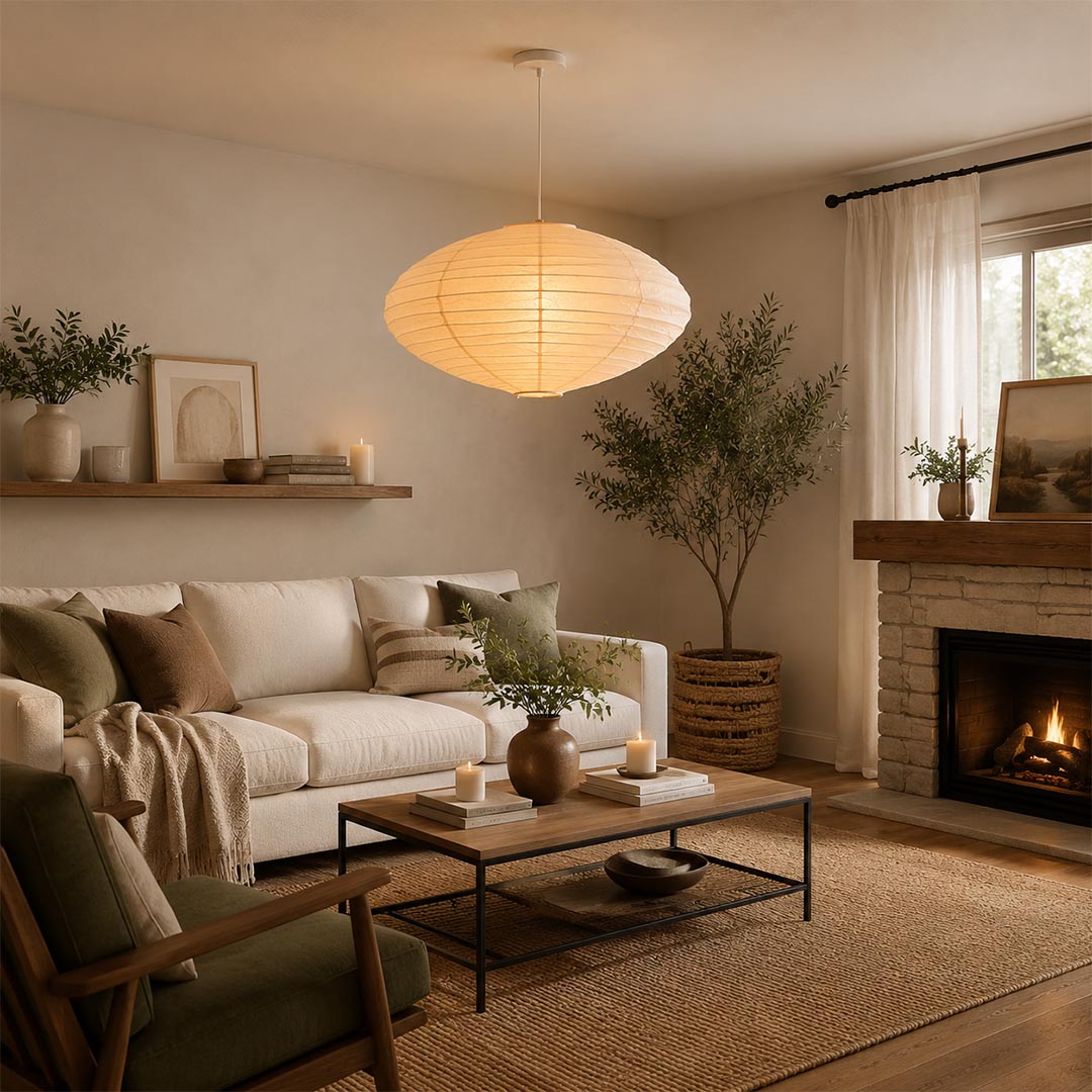 Akari EN Series Washi Paper Pendant Light