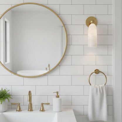 Figure Alabaster Wall Lamp
