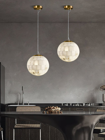Alabaster Ball Alabaster Pendant Light