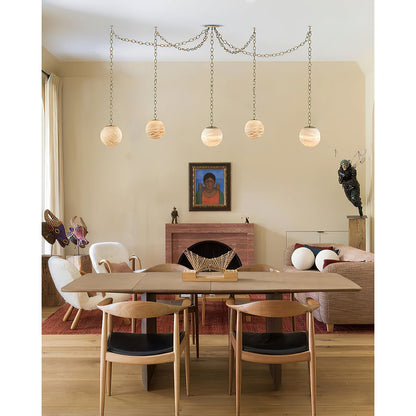 Alabaster Swag Pendant Lamp