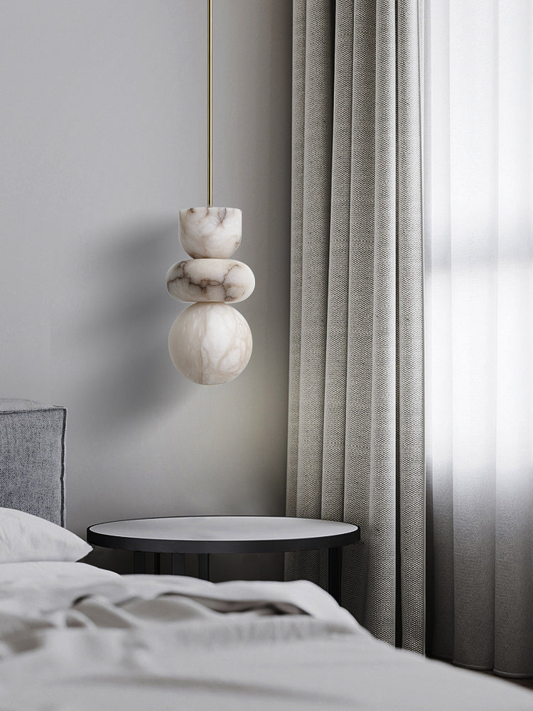 Alabaster Totem Pendant Lamp