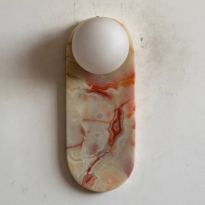 Lucie Cyan Onyx Sconce ∅ 4.7″ x H 12.6″