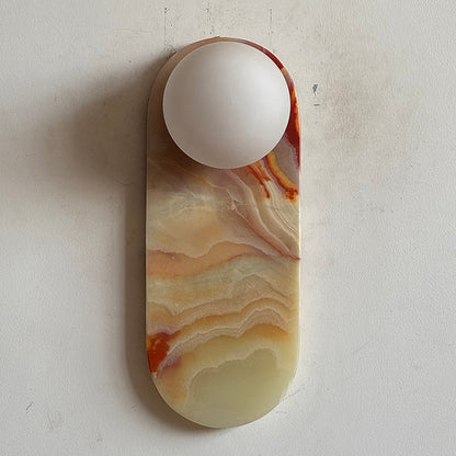 Lucie Cyan Onyx Sconce ∅ 4.7″ x H 12.6″