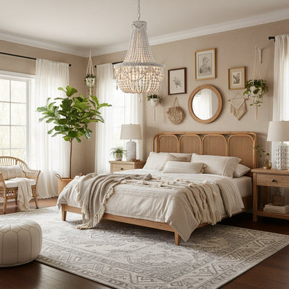 Betsey Wood Bead Chandelier