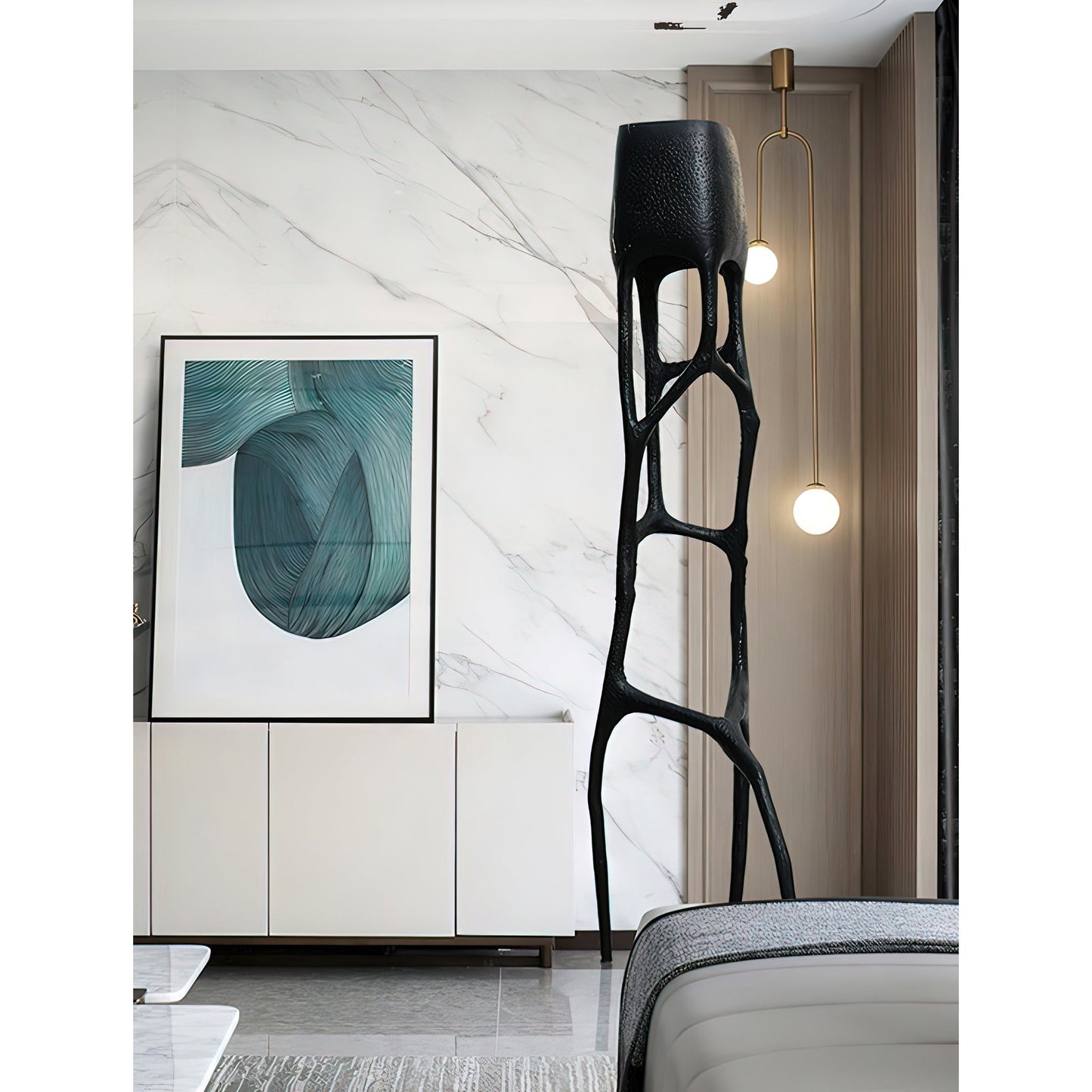 Brutalist Tree Sculpture Floor Lamp