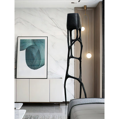 Brutalist Tree Sculpture Floor Lamp
