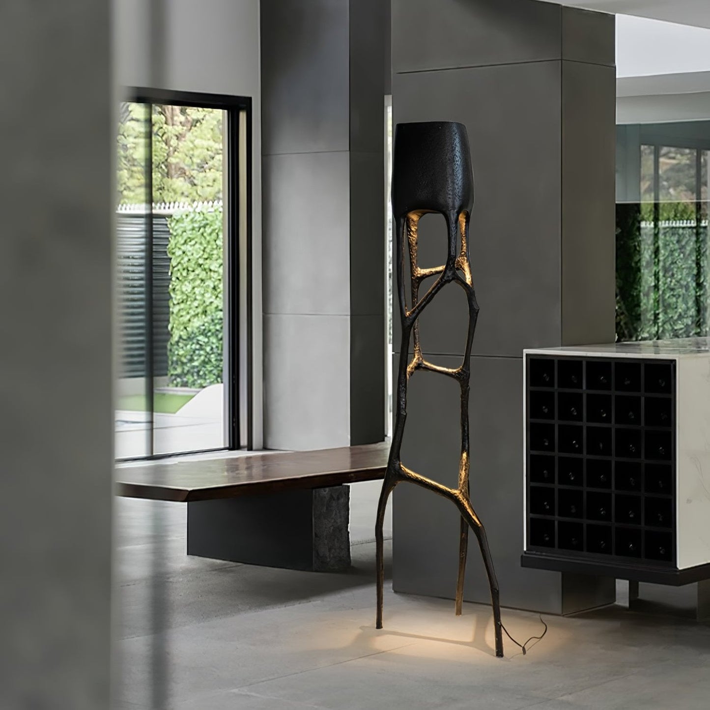 Brutalist Tree Sculpture Floor Lamp