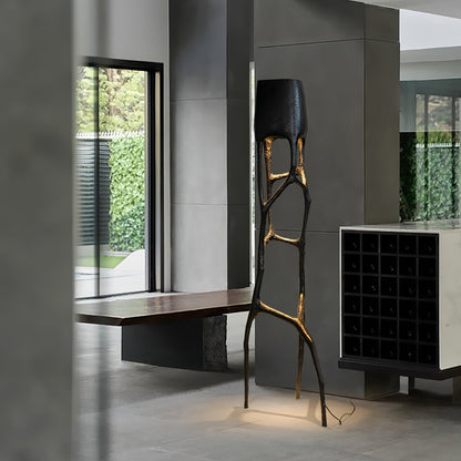 Brutalist Tree Sculpture Floor Lamp