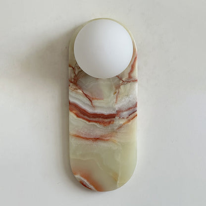Lucie Cyan Onyx Sconce ∅ 4.7″ x H 12.6″