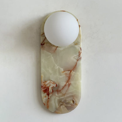 Lucie Cyan Onyx Sconce ∅ 4.7″ x H 12.6″
