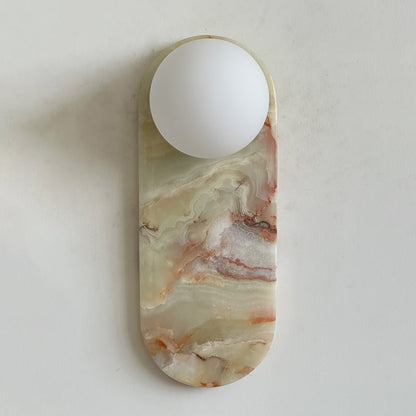 Lucie Cyan Onyx Sconce ∅ 4.7″ x H 12.6″