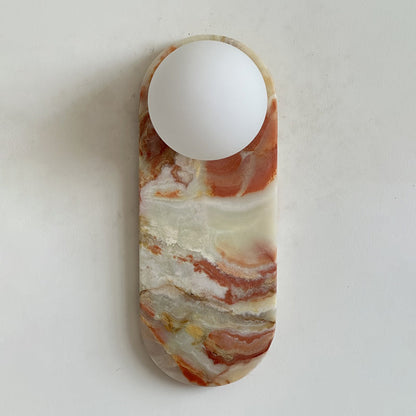 Lucie Cyan Onyx Sconce ∅ 4.7″ x H 12.6″