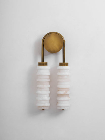 Payson Double Alabaster Wall Lamp