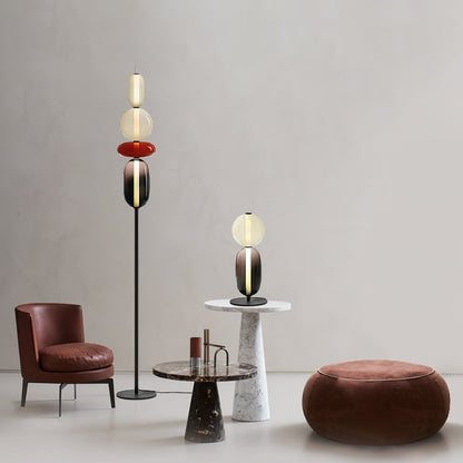 Stacked Glass Pebble Floor Lamp