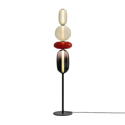 Stacked Glass Pebble Floor Lamp