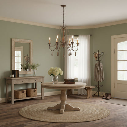 Candle Style Beaded Chandelier