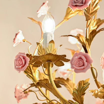 Ceramic Rose Chandelier