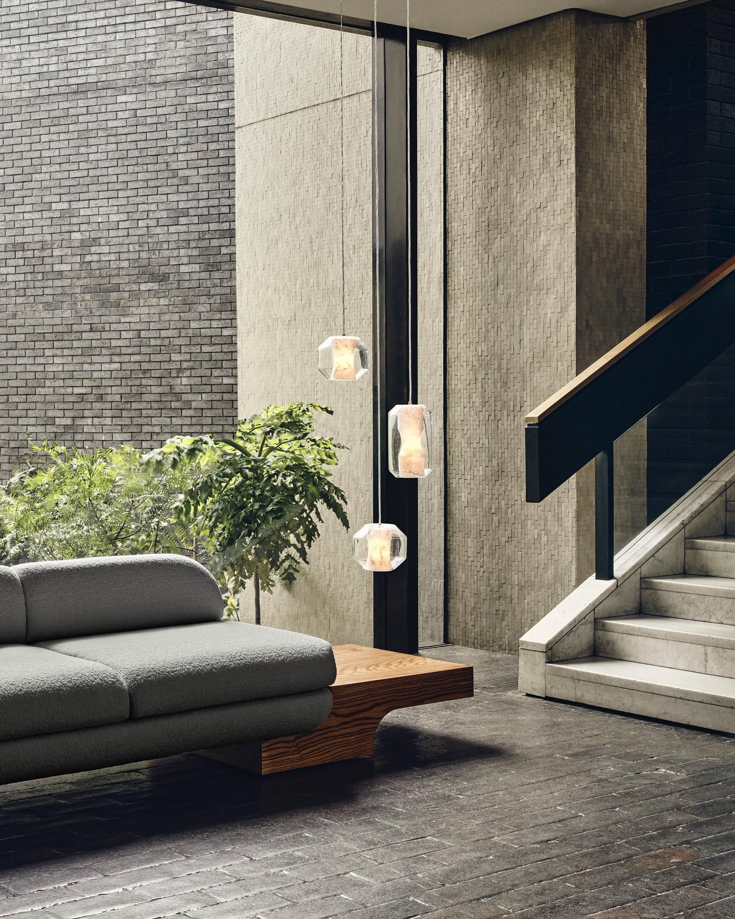 Glass Alabaster Pendant Lamp