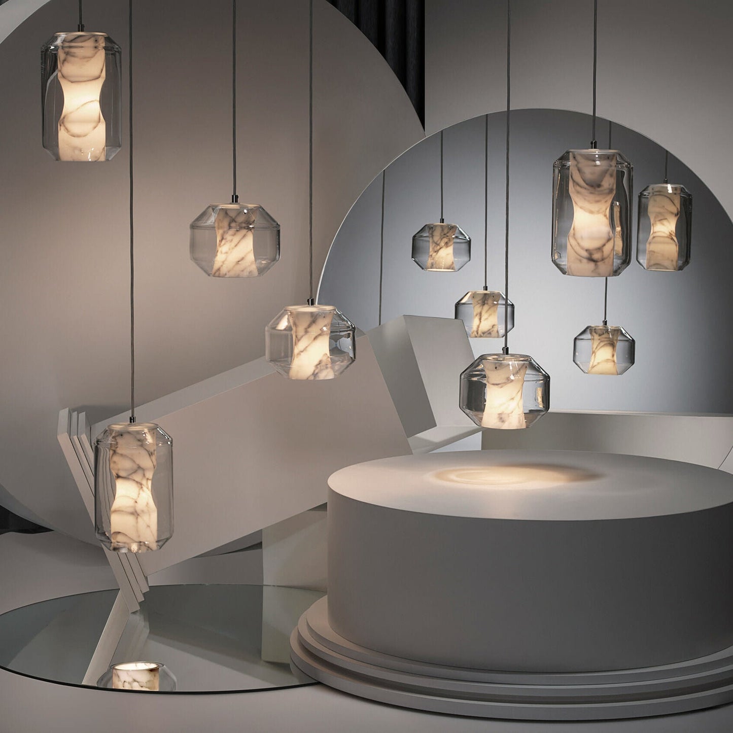 Glass Alabaster Pendant Lamp