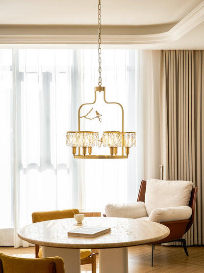 Crystal Bird Chandelier