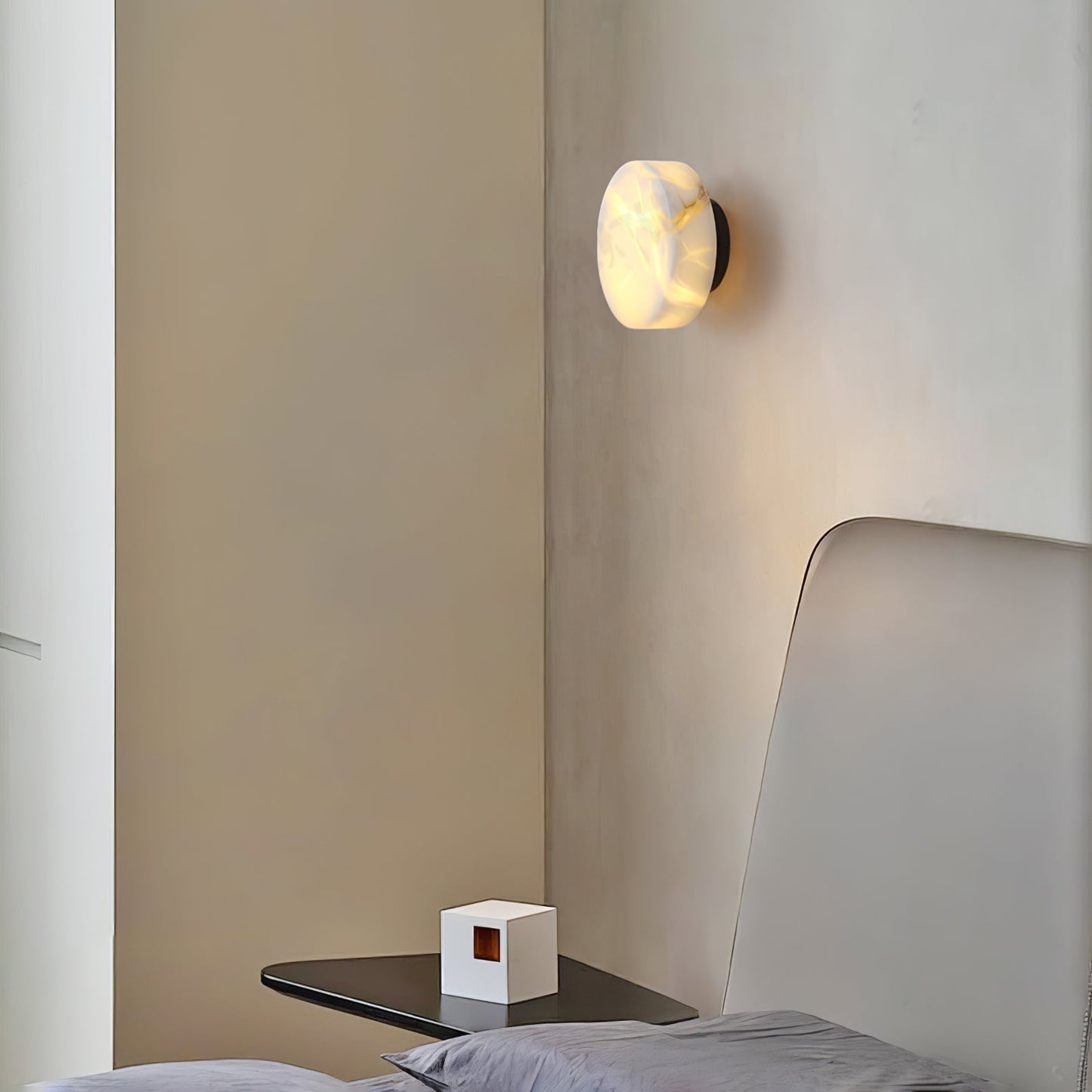 Cylindrical Alabaster Wall Lamp