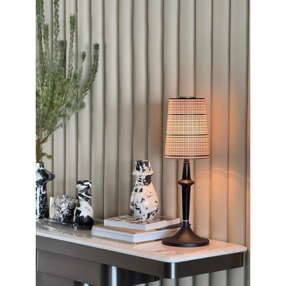 Devon Black Table Lamp (Built-in Battery)