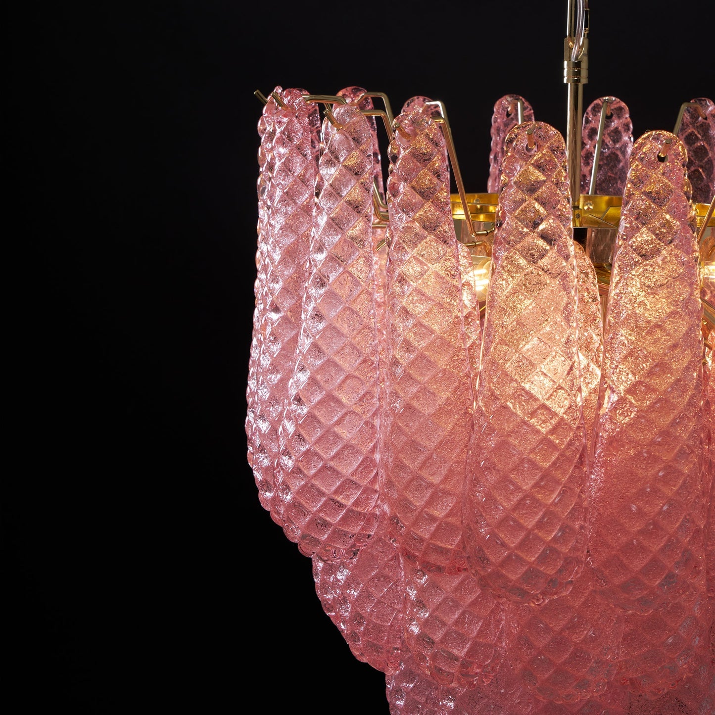 Drop Pink Chandelier
