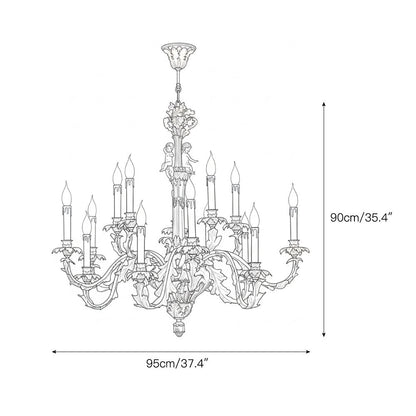 Eloise Brass Leaf Chandelier
