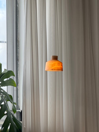 Etruscan Alabaster Pendant Lamp
