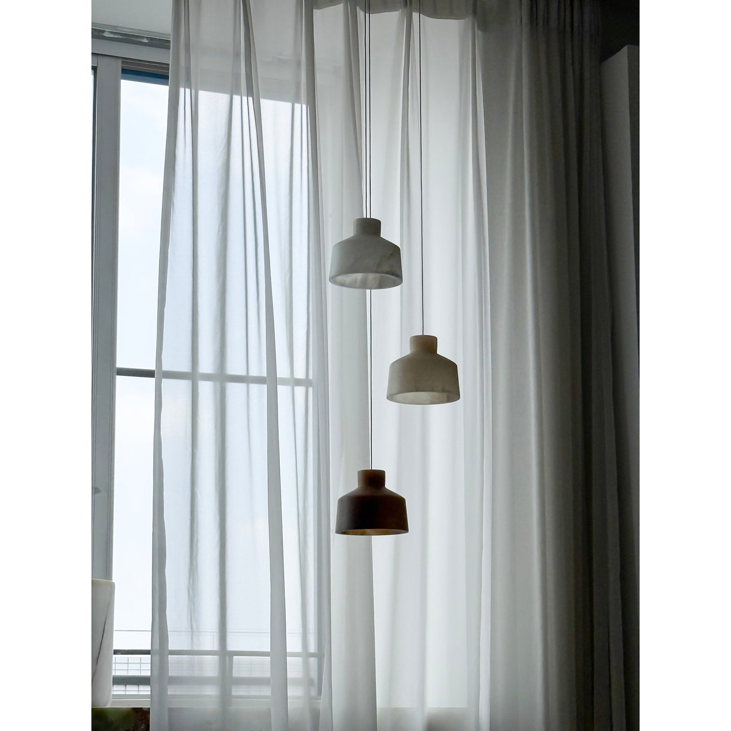 Etruscan Alabaster Pendant Lamp
