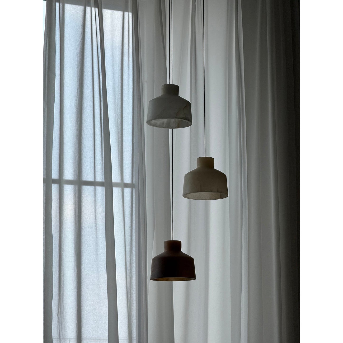 Etruscan Alabaster Pendant Lamp