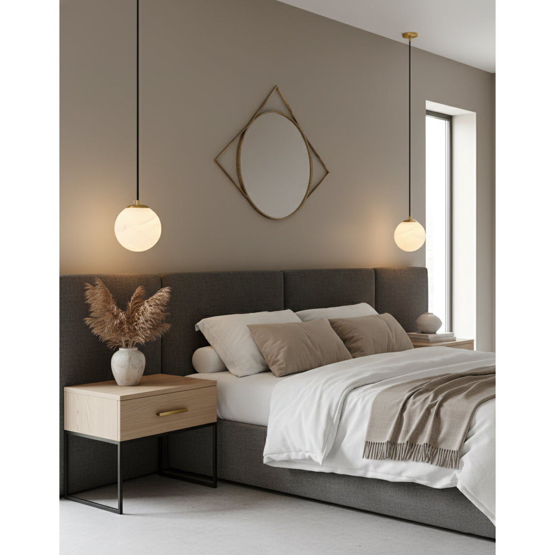 Savina Alabaster Pendant Light