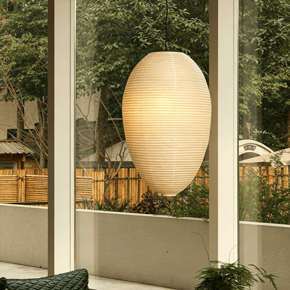 Akari 23A 24A Washi Paper Egg-Shape Pendant Light