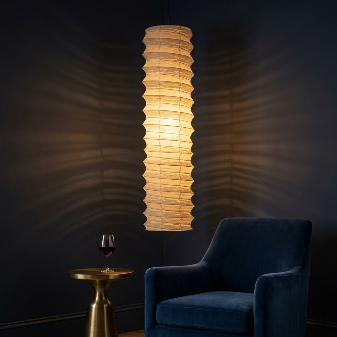 Akari 31N Washi Paper Cylindrical Pendant Light