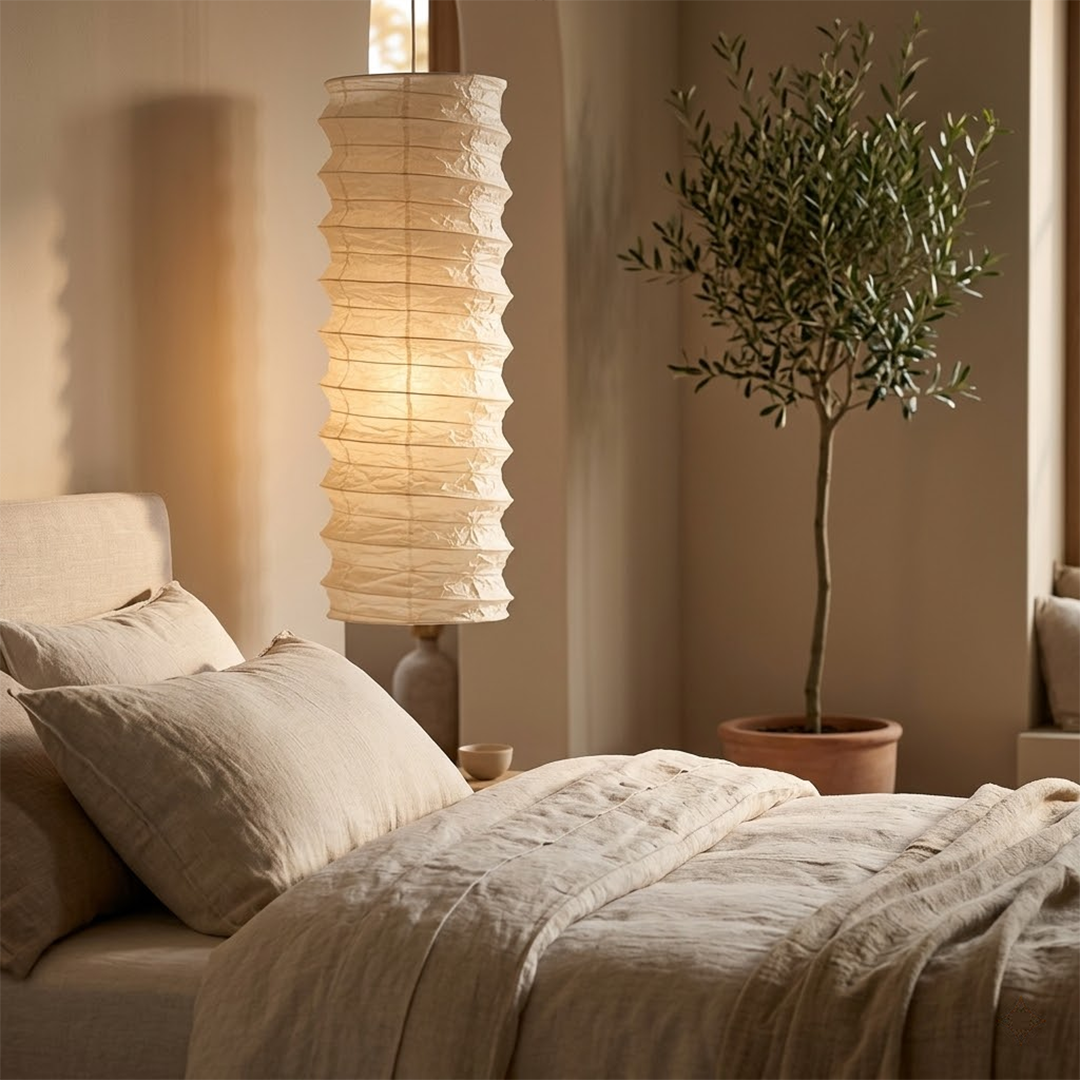 Akari 31N Washi Paper Cylindrical Pendant Light